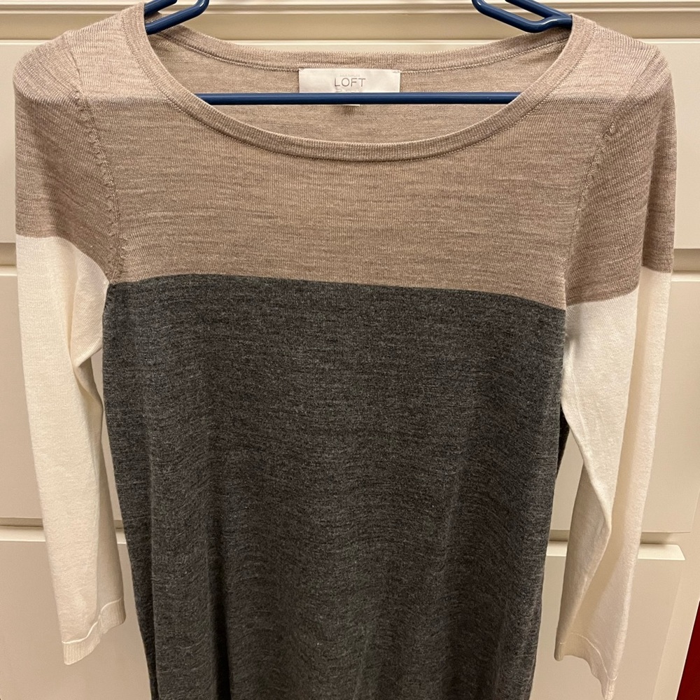 Loft color-block sweater